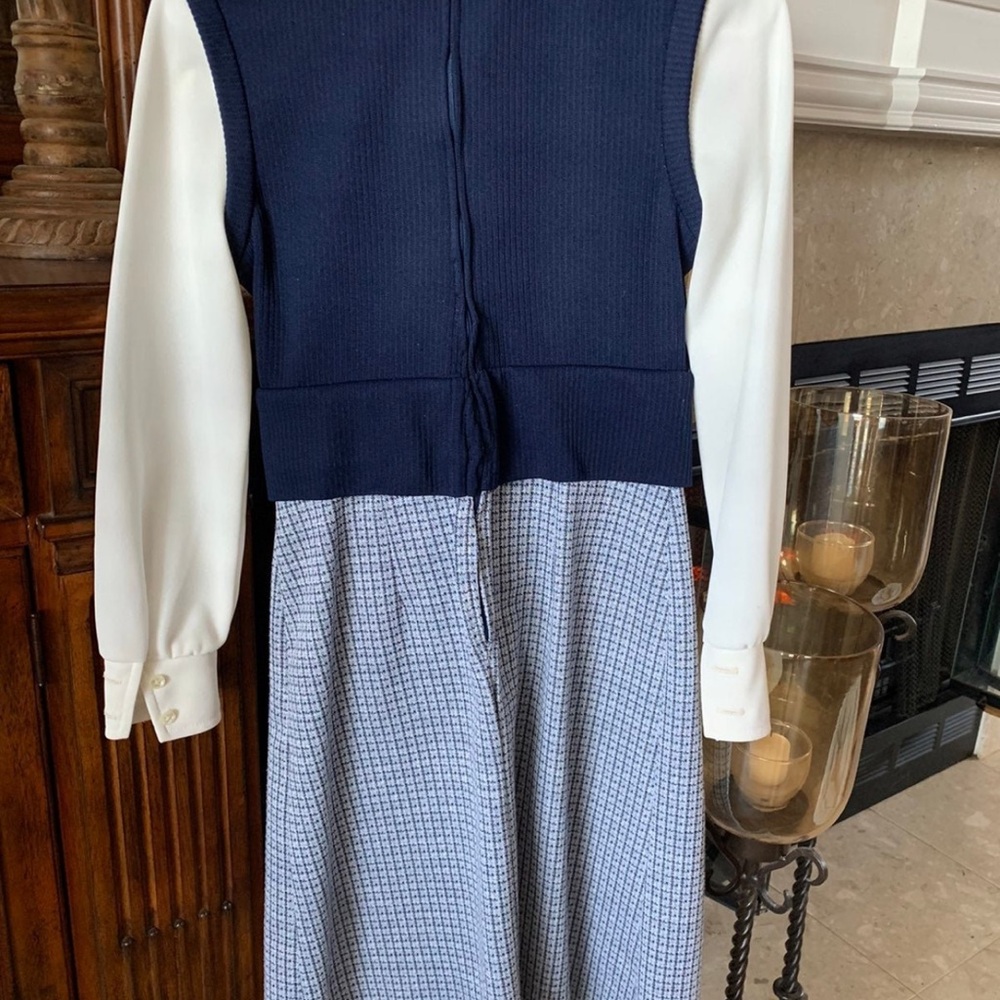 Vintage 60’s Mod jumper dress dagger pinafore - Picture 3 of 8